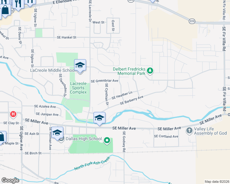 map of restaurants, bars, coffee shops, grocery stores, and more near 792 Southeast Muir Lane in Dallas