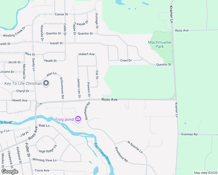 map of restaurants, bars, coffee shops, grocery stores, and more near 160922 Ross Avenue in Schofield