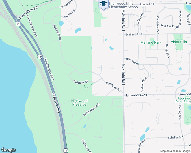 map of restaurants, bars, coffee shops, grocery stores, and more near 630 Burlington Road in Saint Paul
