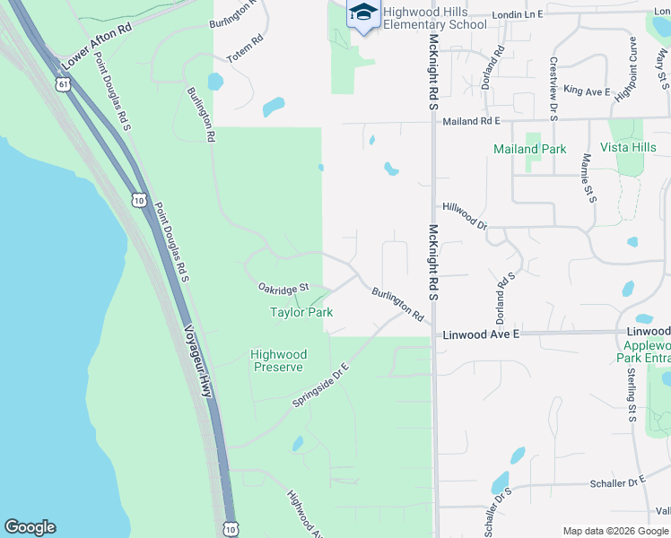 map of restaurants, bars, coffee shops, grocery stores, and more near 630 Burlington Road in Saint Paul