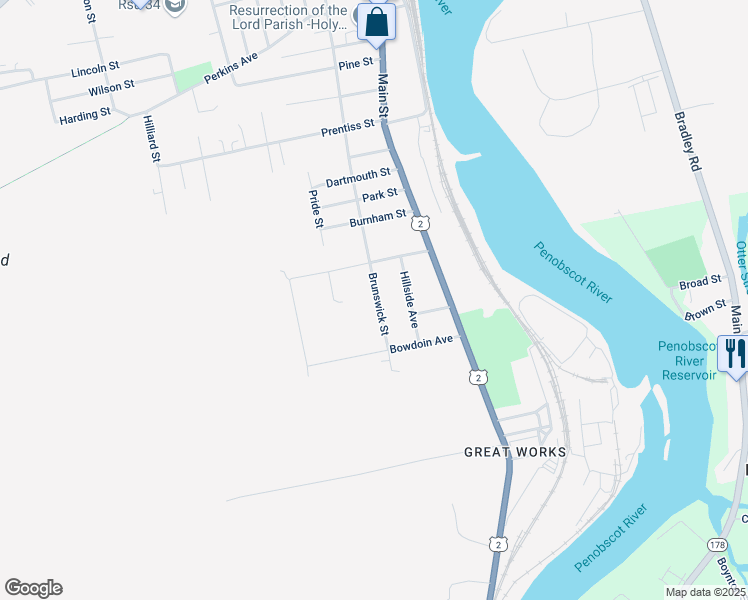 map of restaurants, bars, coffee shops, grocery stores, and more near 333 Brunswick Street in Old Town