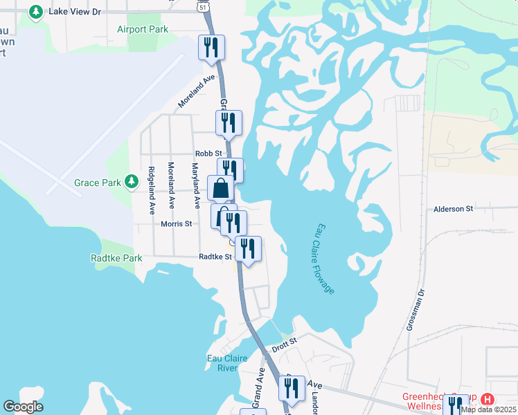 map of restaurants, bars, coffee shops, grocery stores, and more near 100-198 Fullmer Street in Schofield