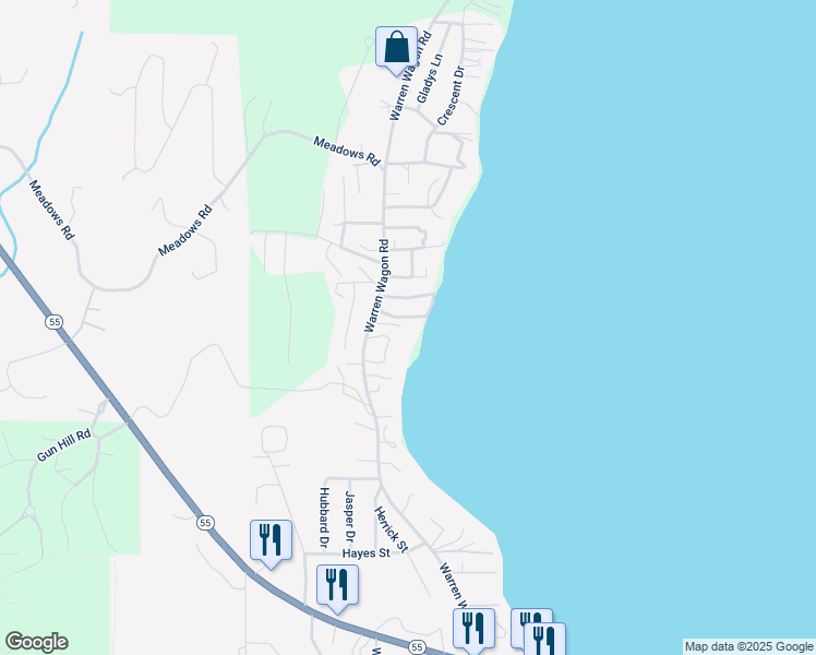 map of restaurants, bars, coffee shops, grocery stores, and more near 1552 Warren Wagon Road in McCall