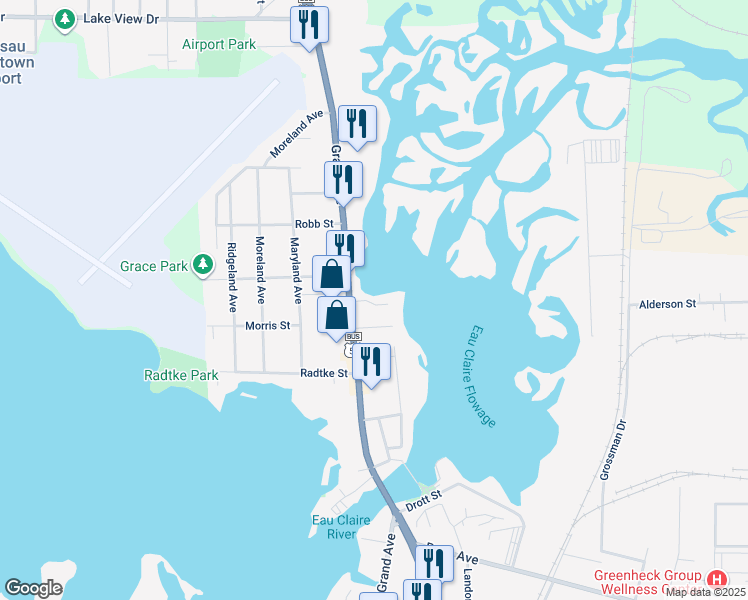 map of restaurants, bars, coffee shops, grocery stores, and more near 198 Fullmer Street in Schofield