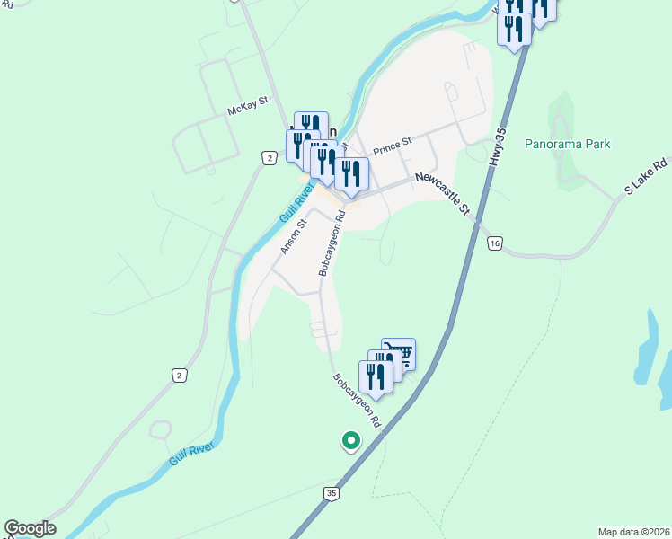 map of restaurants, bars, coffee shops, grocery stores, and more near 66 Bobcaygeon Road in Minden