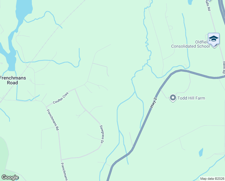 map of restaurants, bars, coffee shops, grocery stores, and more near 92 Double Lane in Oakfield