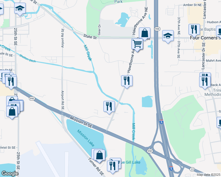 map of restaurants, bars, coffee shops, grocery stores, and more near in Salem