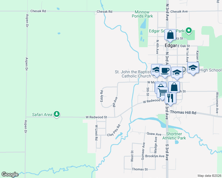 map of restaurants, bars, coffee shops, grocery stores, and more near 216 8th Avenue in Edgar