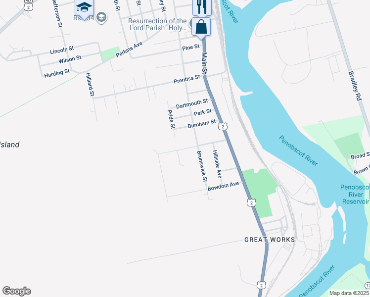 map of restaurants, bars, coffee shops, grocery stores, and more near 80 Highland Avenue in Old Town