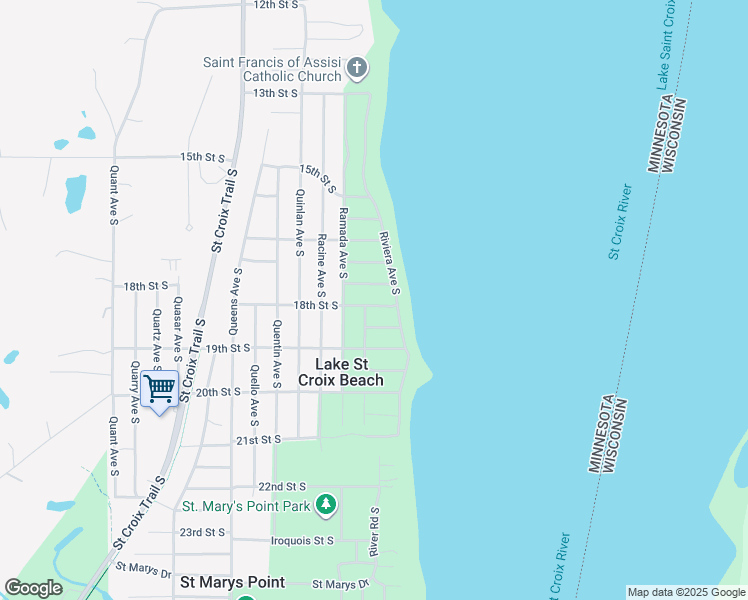 map of restaurants, bars, coffee shops, grocery stores, and more near 16830 18th Street South in Lakeland