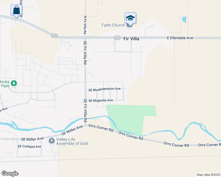 map of restaurants, bars, coffee shops, grocery stores, and more near 2066 Southeast Rhododendron Avenue in Dallas