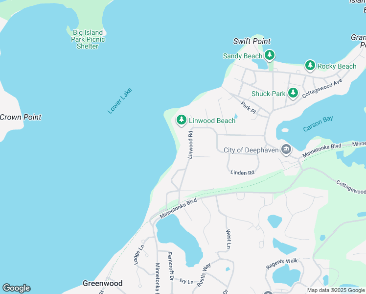 map of restaurants, bars, coffee shops, grocery stores, and more near 20740 Linwood Road in Excelsior