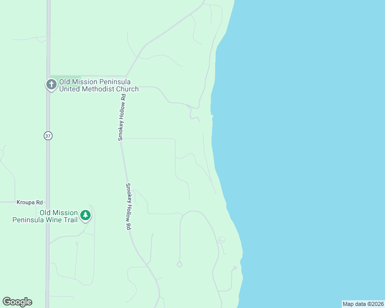 map of restaurants, bars, coffee shops, grocery stores, and more near 4323 Rocky Shore Trail in Traverse City