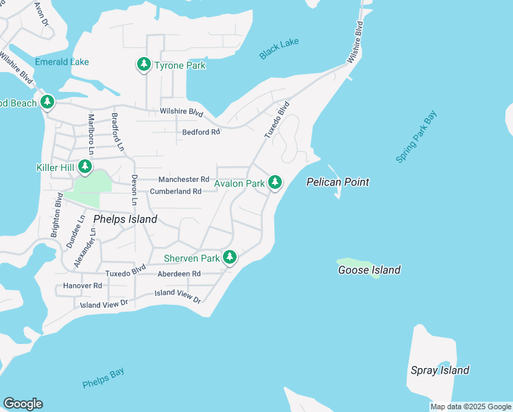 map of restaurants, bars, coffee shops, grocery stores, and more near 3025 Island View Drive in Mound