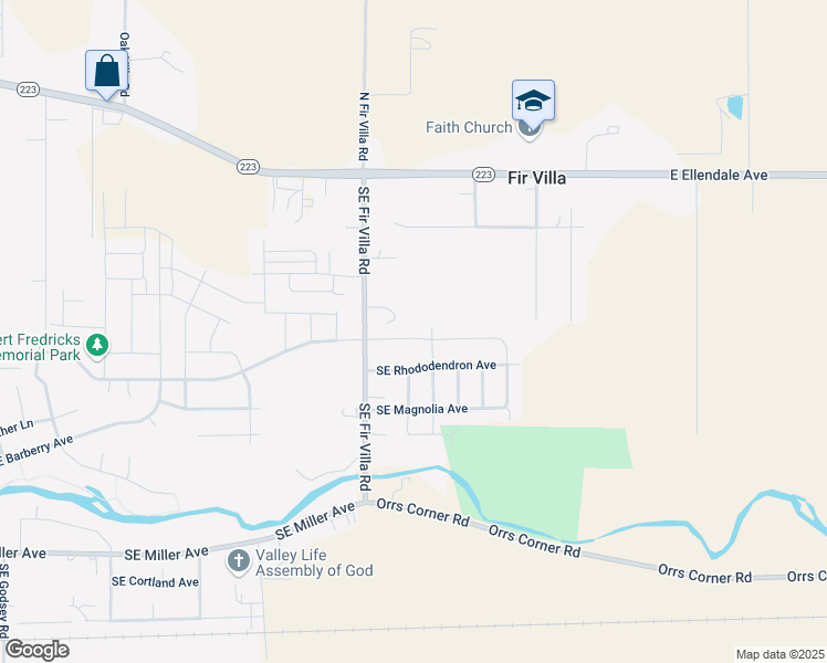 map of restaurants, bars, coffee shops, grocery stores, and more near 2066 Southeast Rhododendron Avenue in Dallas