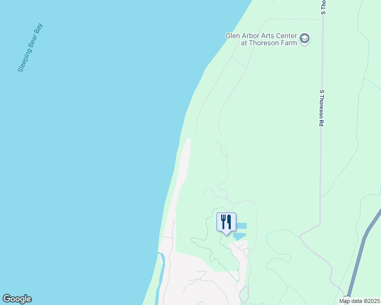 map of restaurants, bars, coffee shops, grocery stores, and more near Vantage Pointe in Glen Arbor