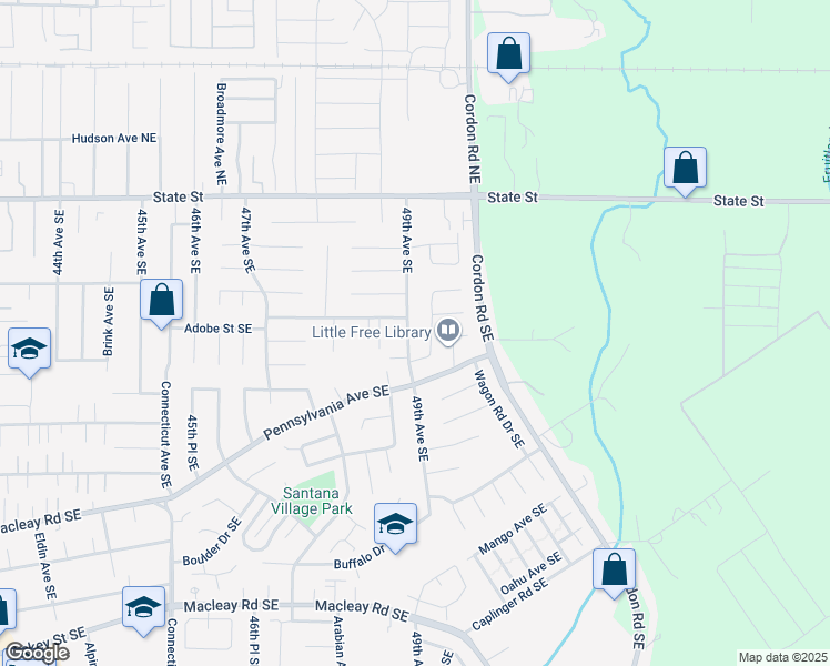 map of restaurants, bars, coffee shops, grocery stores, and more near 368 49th Avenue Southeast in Salem