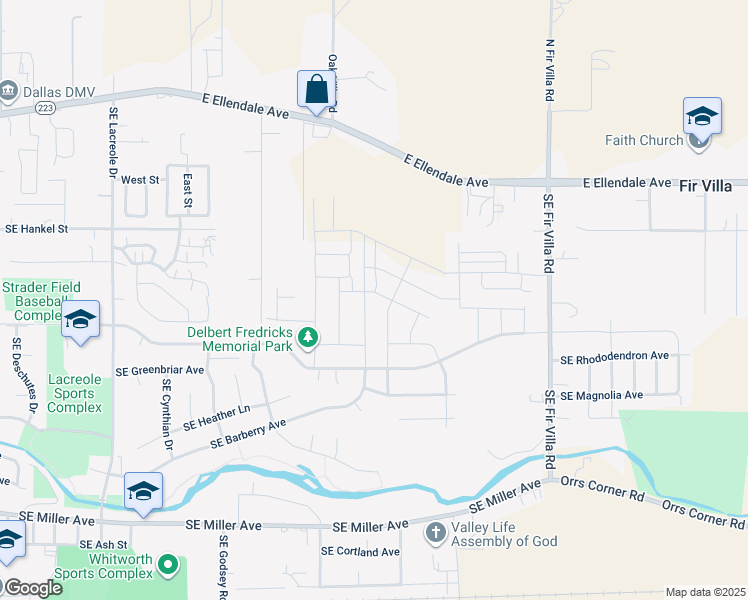 map of restaurants, bars, coffee shops, grocery stores, and more near 1563 Southeast Osoberry Street in Dallas