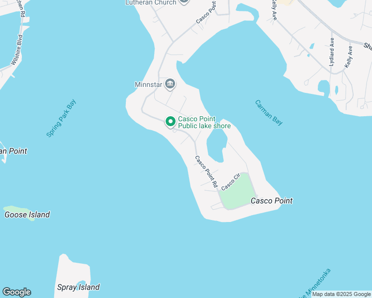 map of restaurants, bars, coffee shops, grocery stores, and more near 2933 Casco Point Road in Wayzata