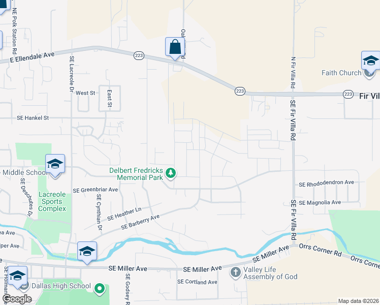 map of restaurants, bars, coffee shops, grocery stores, and more near 1608 Southeast Barberry Avenue in Dallas