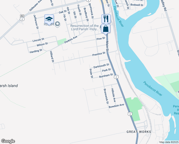 map of restaurants, bars, coffee shops, grocery stores, and more near 15 South 4th Saint Exd in Old Town