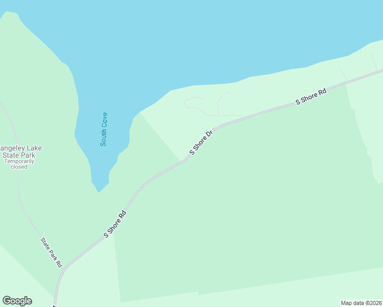 map of restaurants, bars, coffee shops, grocery stores, and more near South Shore Road in Rangeley