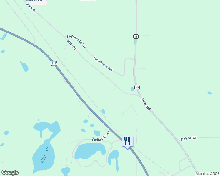 map of restaurants, bars, coffee shops, grocery stores, and more near 5020 State Road in Montevideo