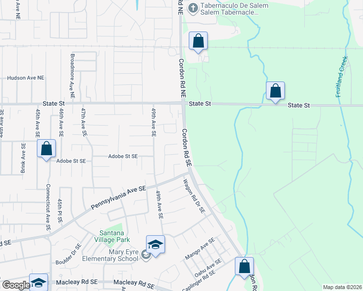 map of restaurants, bars, coffee shops, grocery stores, and more near 4998 Arrowood Court Southeast in Salem