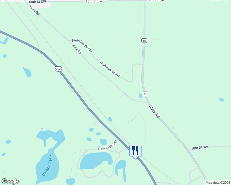 map of restaurants, bars, coffee shops, grocery stores, and more near 5020 State Road in Montevideo