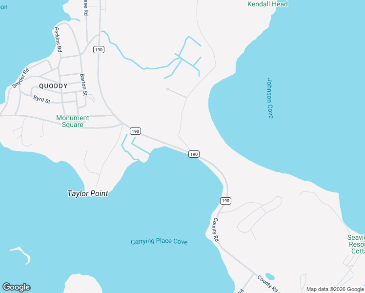 map of restaurants, bars, coffee shops, grocery stores, and more near Kendall Head Rd in Eastport