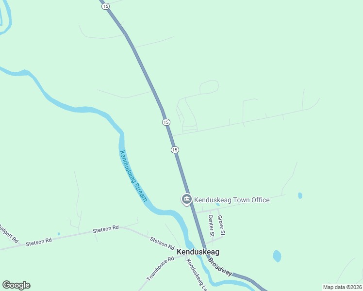 map of restaurants, bars, coffee shops, grocery stores, and more near 4067 Broadway in Kenduskeag