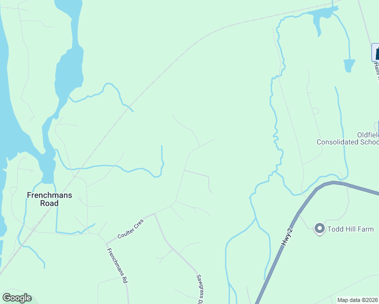 map of restaurants, bars, coffee shops, grocery stores, and more near 303 Coulter Crescent in Oakfield