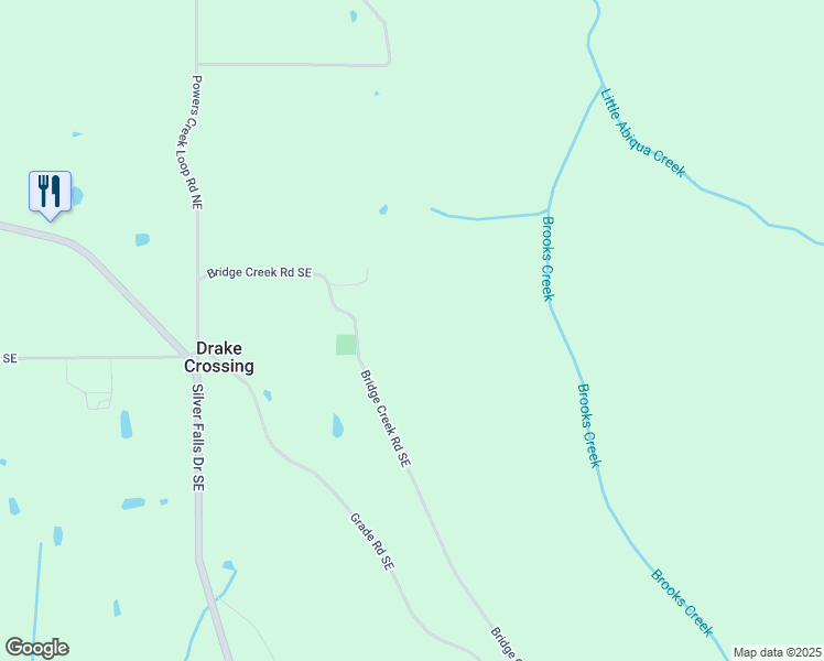 map of restaurants, bars, coffee shops, grocery stores, and more near 20067 Bridge Creek Road Southeast in Silverton