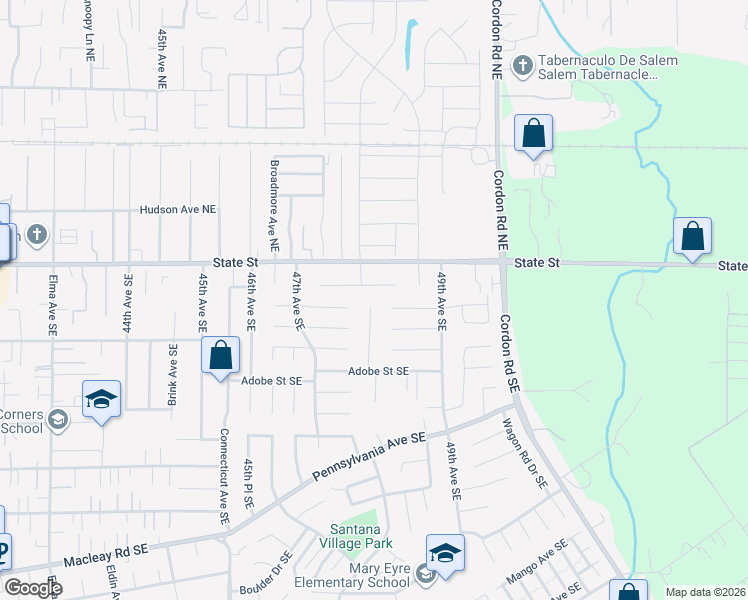 map of restaurants, bars, coffee shops, grocery stores, and more near 4812 Fontana Court Southeast in Salem