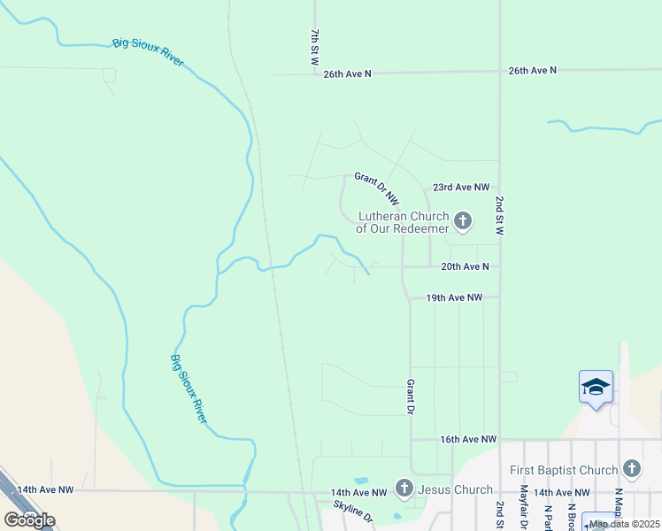 map of restaurants, bars, coffee shops, grocery stores, and more near River Ridge Place in Watertown