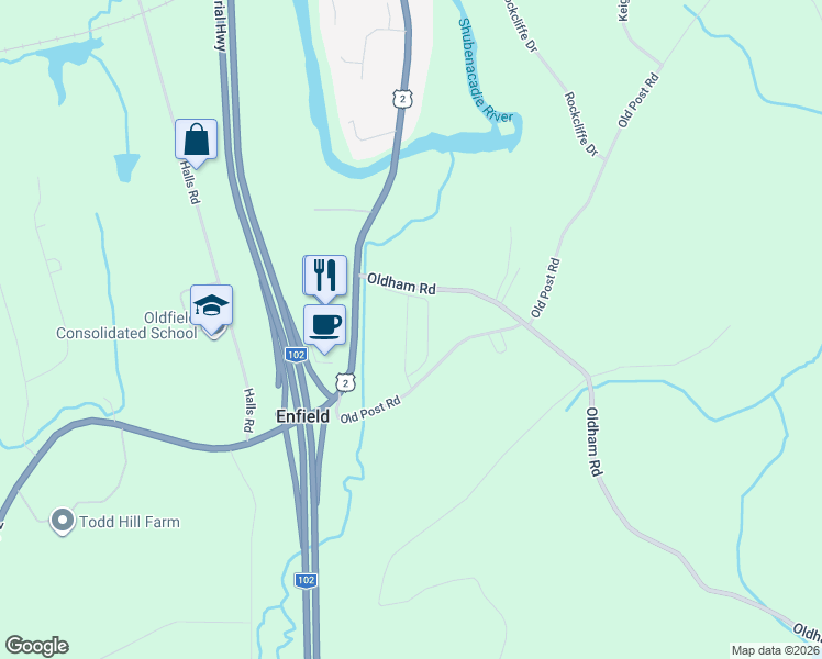 map of restaurants, bars, coffee shops, grocery stores, and more near 32 Joshua Street in Enfield