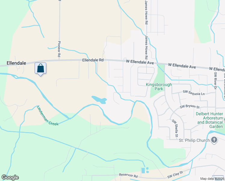 map of restaurants, bars, coffee shops, grocery stores, and more near 411 Southwest Oregon Falls Drive in Dallas