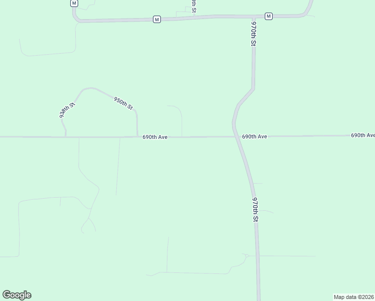 map of restaurants, bars, coffee shops, grocery stores, and more near E9580 690th Avenue in Elk Mound