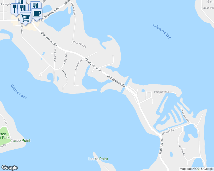 map of restaurants, bars, coffee shops, grocery stores, and more near 2765 Shadywood Road in Excelsior