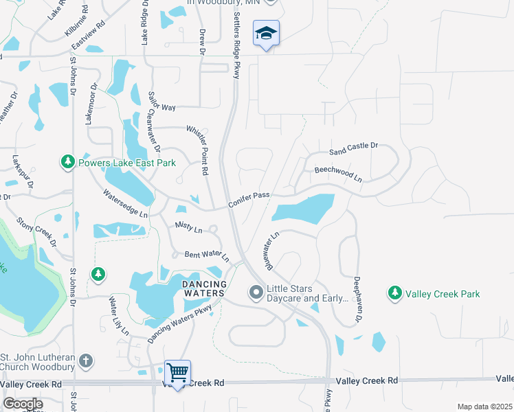 map of restaurants, bars, coffee shops, grocery stores, and more near 4830 Palisade Path in Woodbury