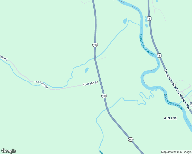 map of restaurants, bars, coffee shops, grocery stores, and more near 1455 Vermont 102 in Canaan