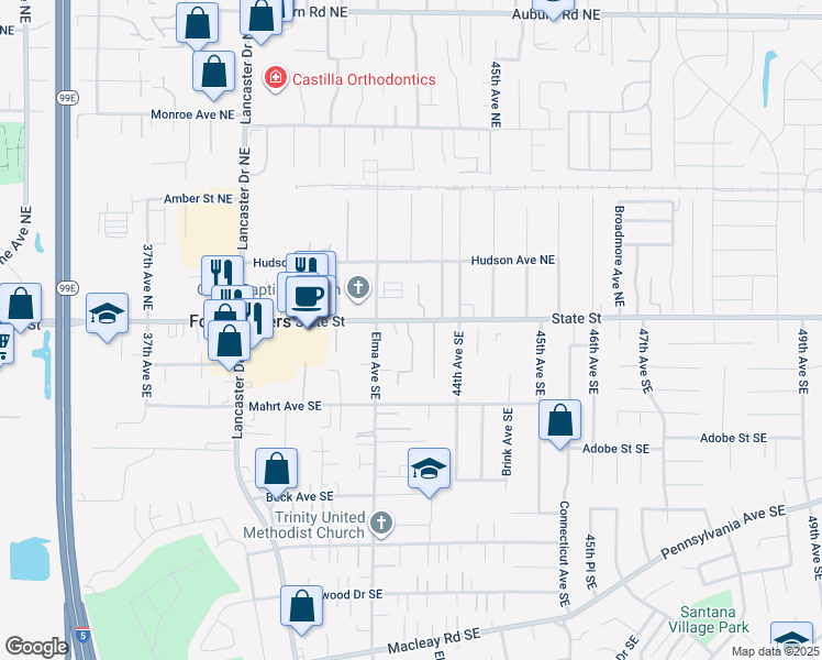 map of restaurants, bars, coffee shops, grocery stores, and more near in Four Corners