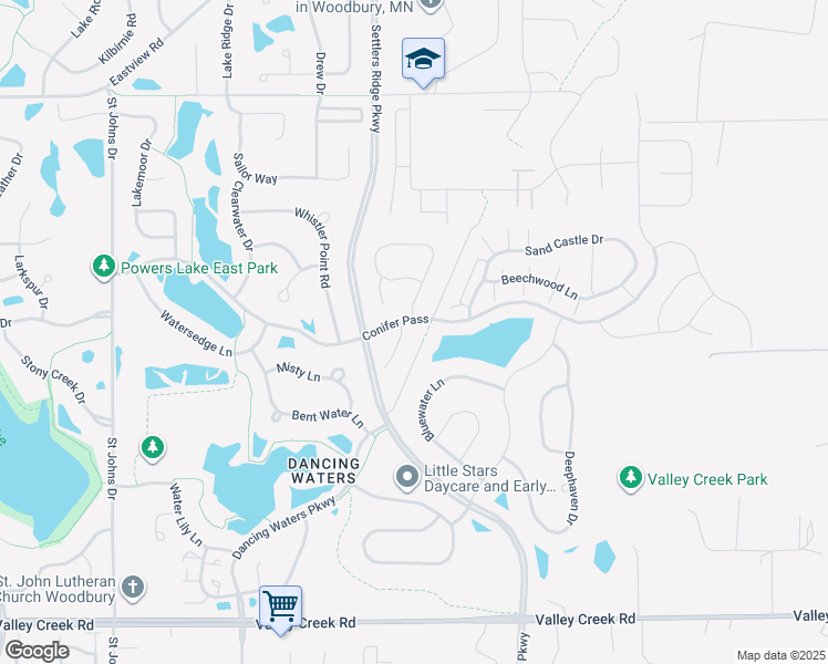 map of restaurants, bars, coffee shops, grocery stores, and more near 4830 Palisade Path in Woodbury