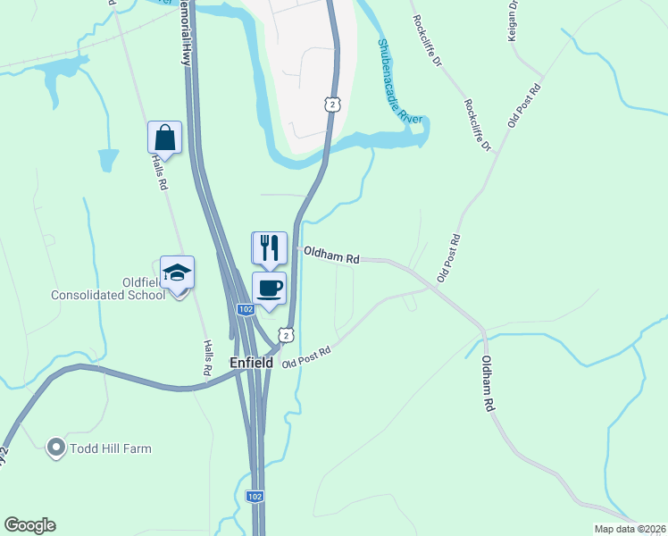 map of restaurants, bars, coffee shops, grocery stores, and more near 3 Joshua Street in Enfield