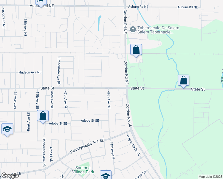 map of restaurants, bars, coffee shops, grocery stores, and more near 4916 State Street in Salem