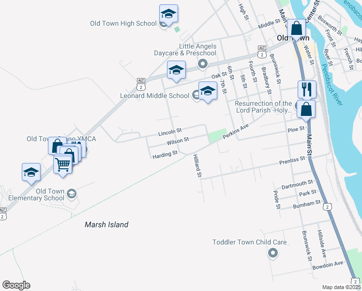 map of restaurants, bars, coffee shops, grocery stores, and more near 48 Wilson Street in Old Town