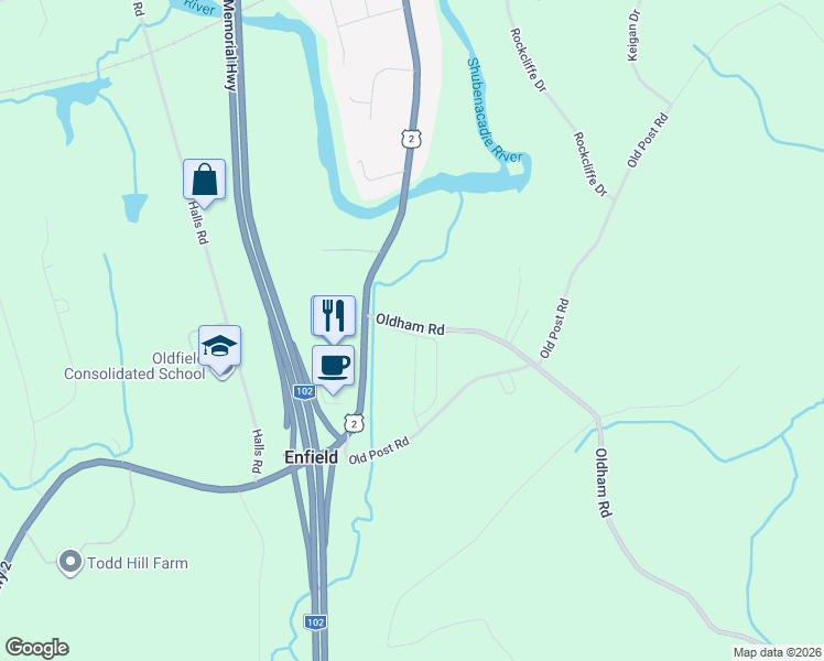 map of restaurants, bars, coffee shops, grocery stores, and more near 3 Joshua Street in Enfield