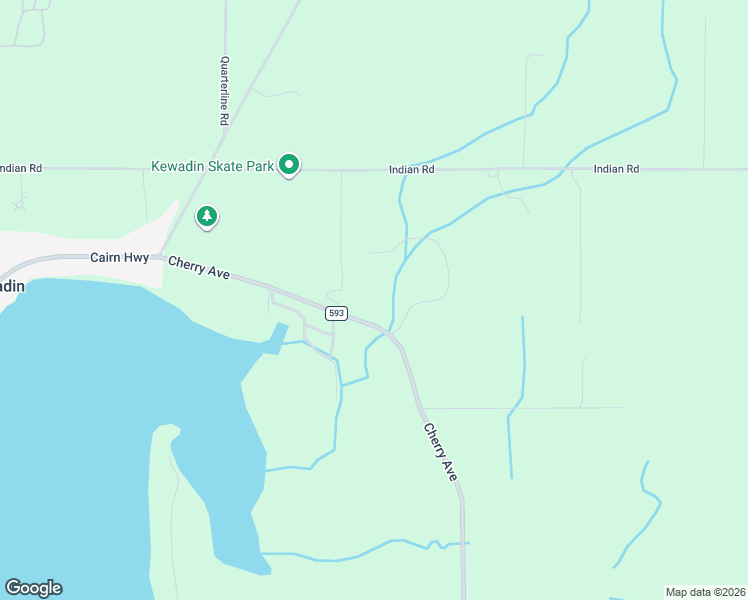 map of restaurants, bars, coffee shops, grocery stores, and more near 7245 Cherry Avenue in Kewadin