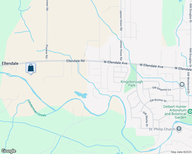 map of restaurants, bars, coffee shops, grocery stores, and more near 1639 Southwest Filbert Lane in Dallas