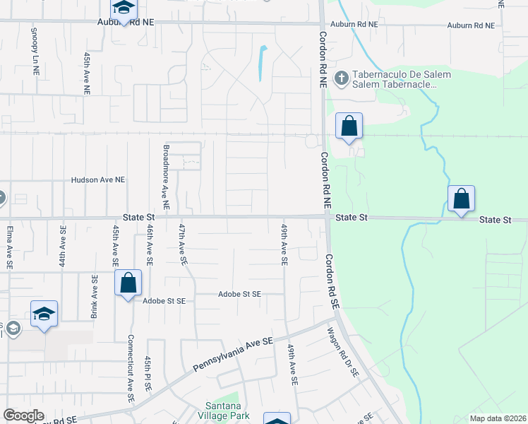 map of restaurants, bars, coffee shops, grocery stores, and more near 105 Greencrest Street Northeast in Salem
